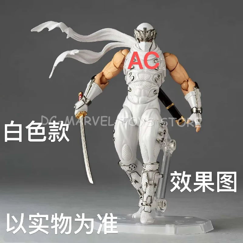 In Stock AC Factory The First Batch Ryu White Version Hayabusa Kaiyodo Revoltech Amazing Yamaguchi Ryu Hayabusa Figure Toy