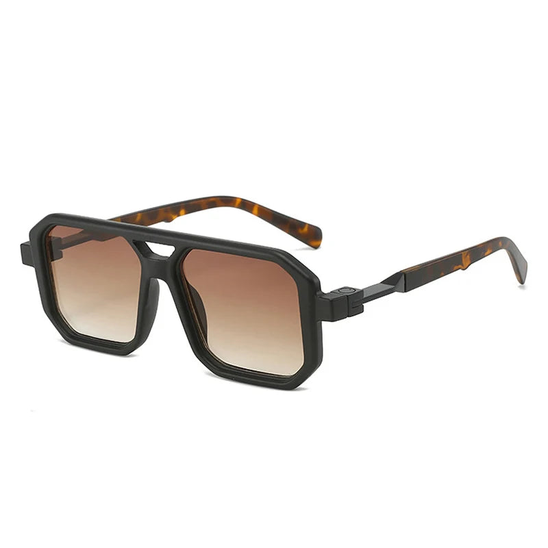SHAUNA New Double Bridges Square Sunglasses Women Fashion Gradient Shades UV400 Retro Polygon Men Sun Glasses