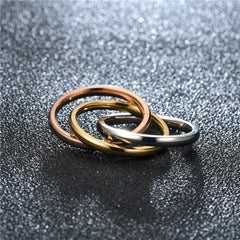 Classical Triple Ring Interlocked Rings Wedding Jewelry Accessories Fashion