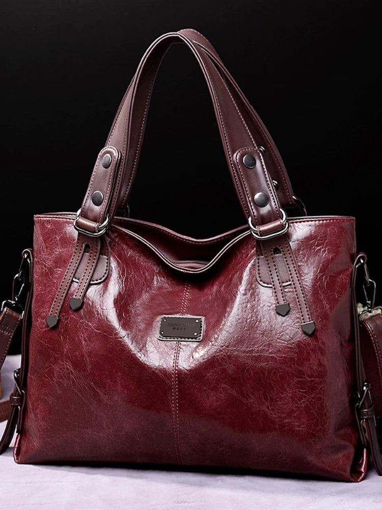 Fashion Large Capacity Commuter Ladies Tote Bag Retro Casual Girls Single Shoulder
