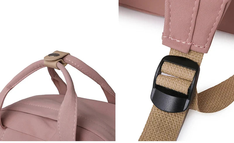 DIEHE Solid Color Women Backpack High Quality Youth Waterproof Backpacks for Teenage Girls Female School Shoulder Bag Bagpack