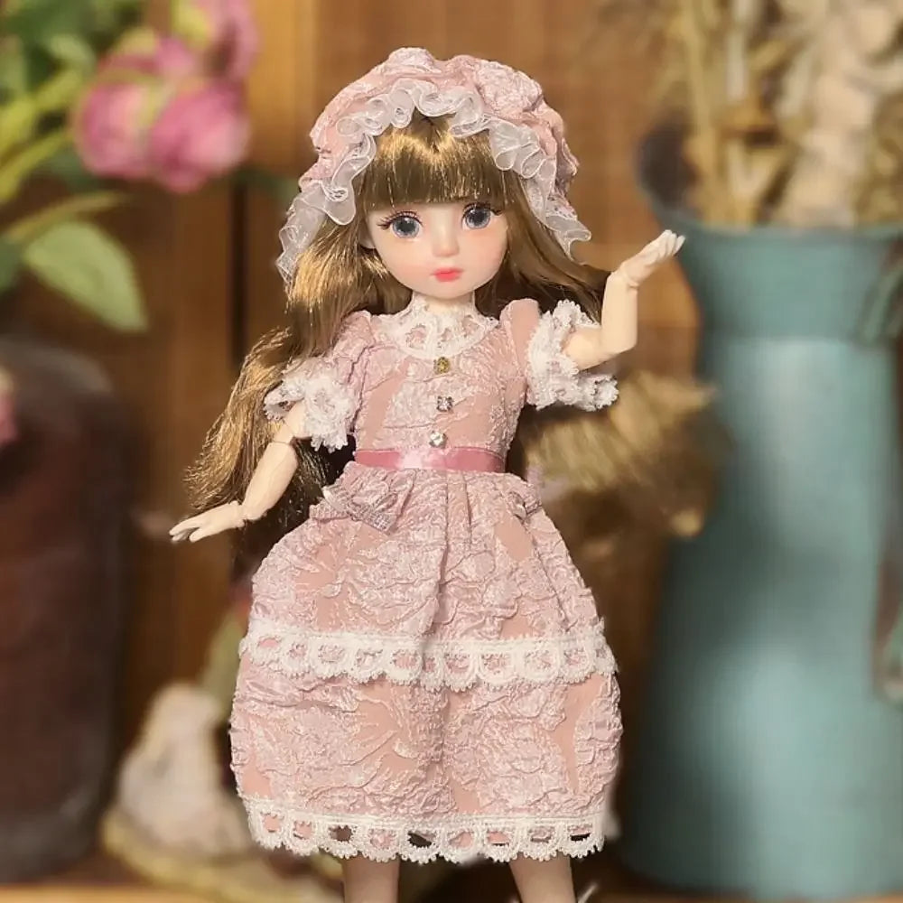 Ball jointed Doll Toys Bjd Dolls For Girls Dolls 1/6 Starry Gray Eyes 30cm Lolita Fashion Dress DIY Toy Children Birthday Gifts