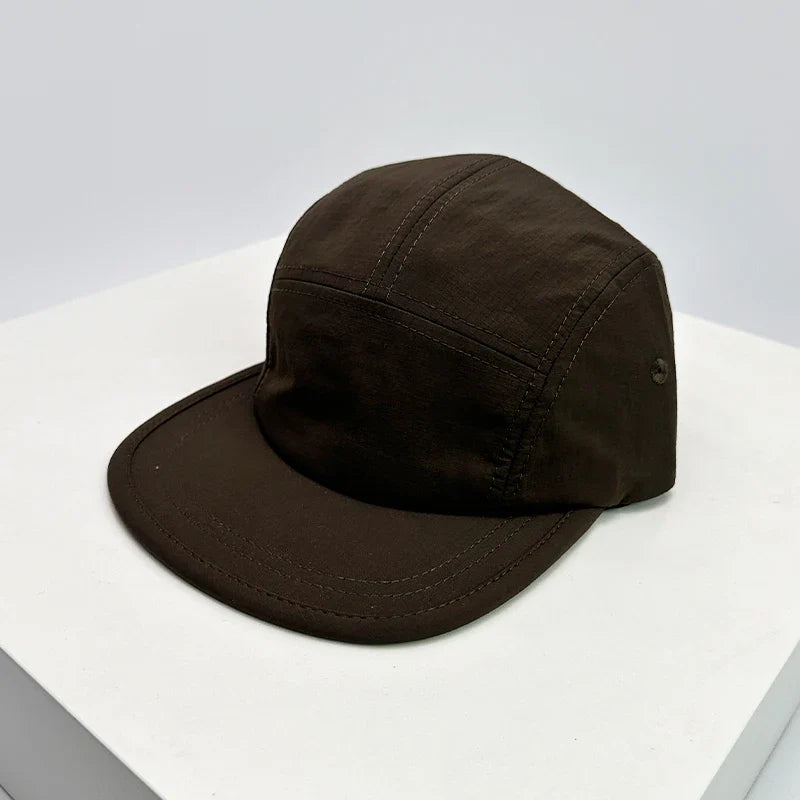 New Unisex Flat Eaves Quick Drying Solid Baseball Hats Breathable Simple Sunshade Outdoor Peaked Caps Versatile Fashion Retro