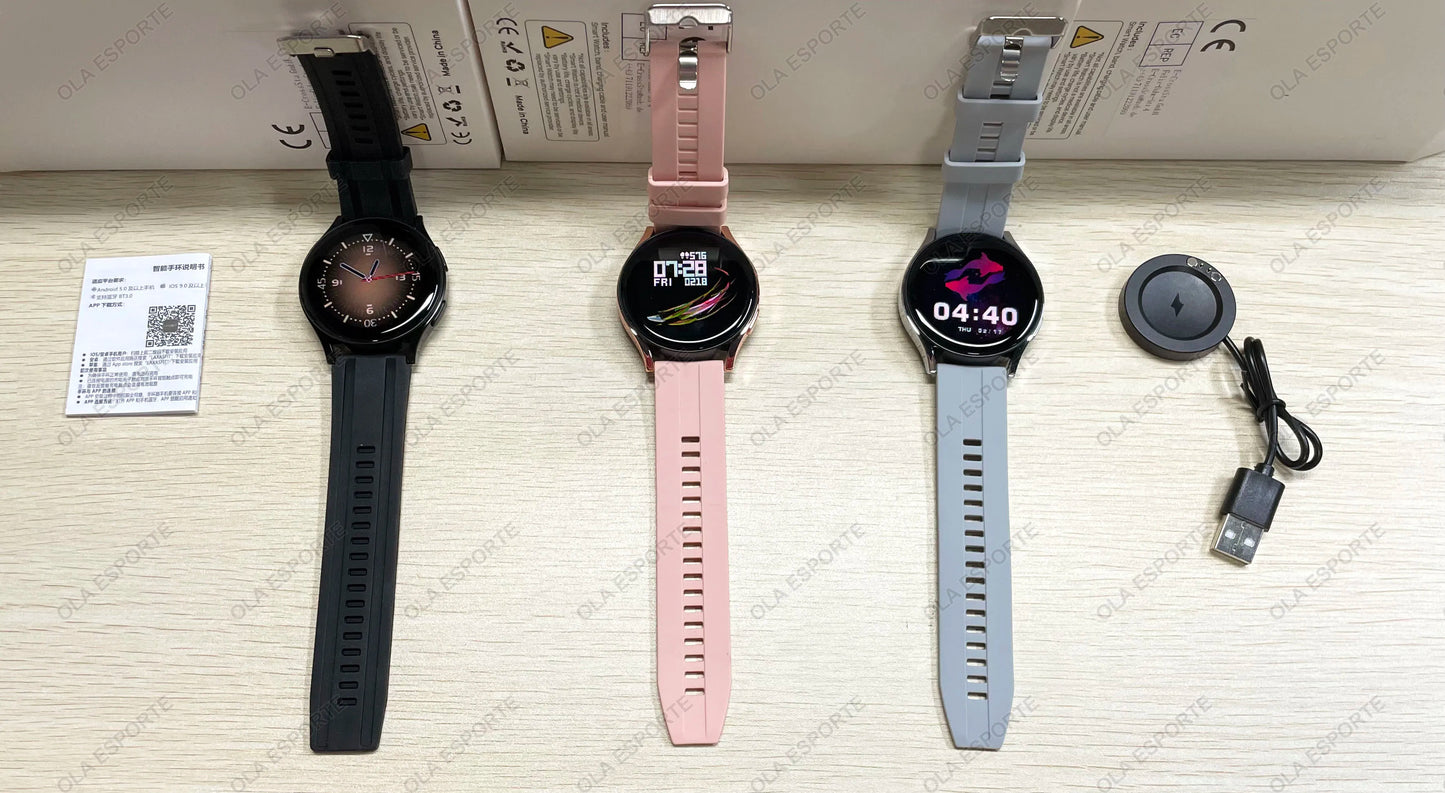 New Smart Watch 1.32 inch HD AMOLED Screen Bluetooth Call Health Monitoring Alarm Clock Fashion Watch Men Women For Android IOS