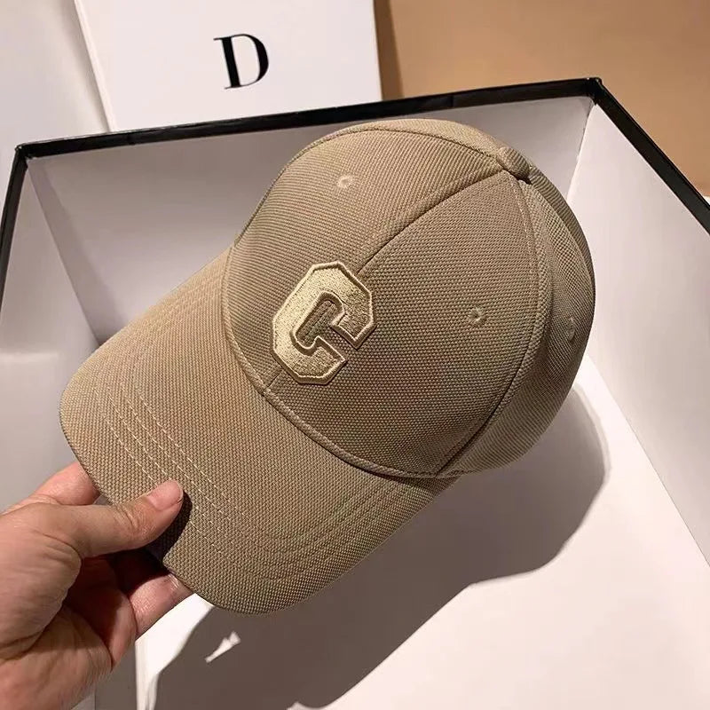 Hats for Men C Letter Embroidered Baseball Cap Kpop Fashion Couple Snapback Cap