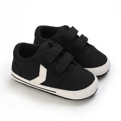 Black Fashion Casual Cloth Shoes Boys And Girls First Step Walking Shoes