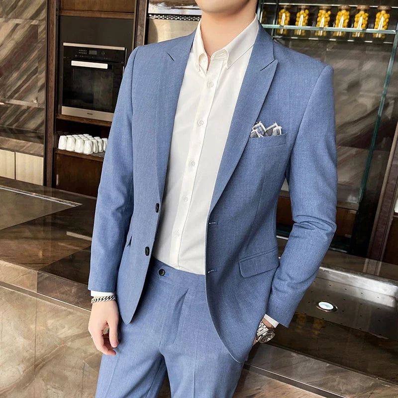 Tuxedo for Mens: Men's suit (suit + trousers) fashion Korean