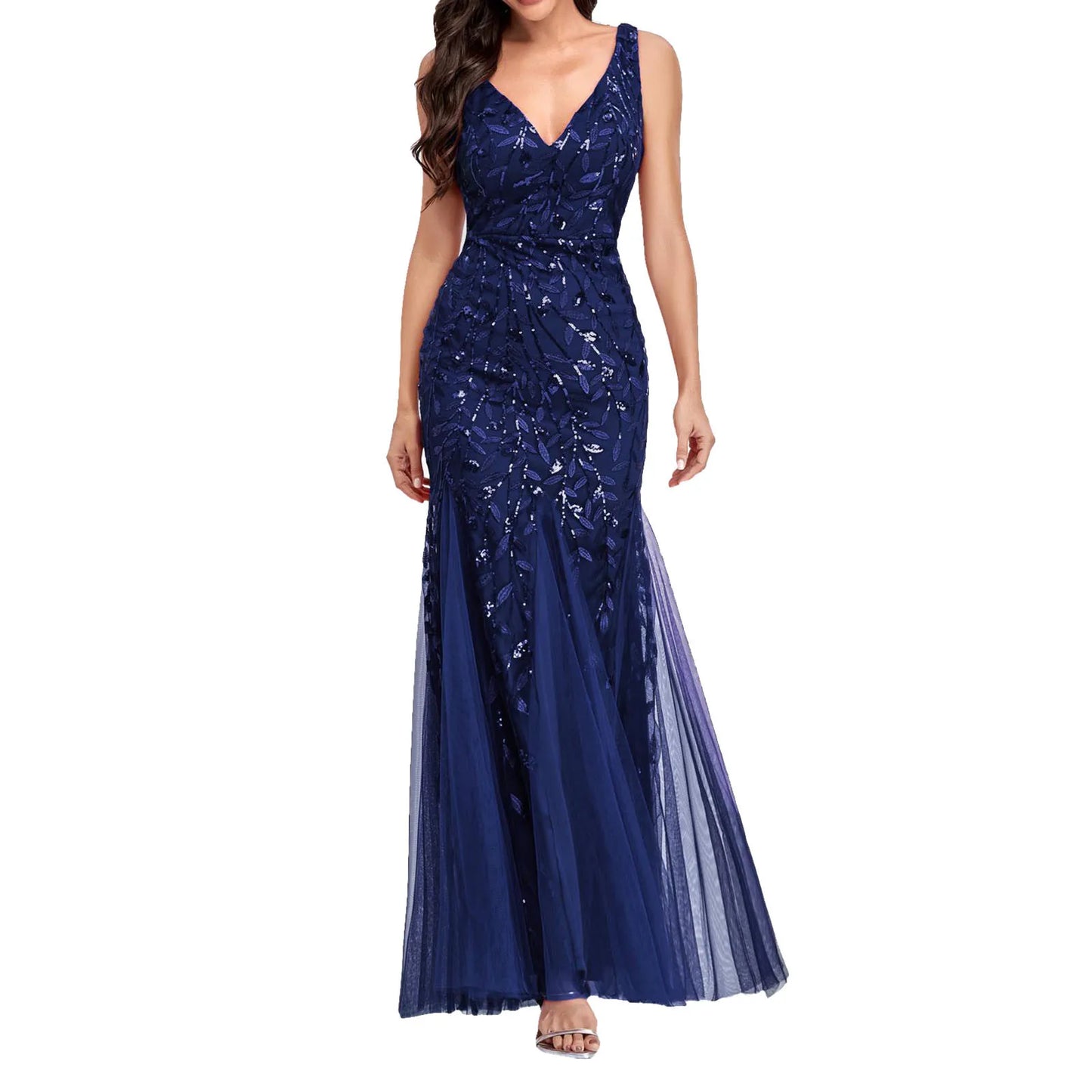 Homecoming Dresses: Red Women Embroidered Beading Long Prom Dress