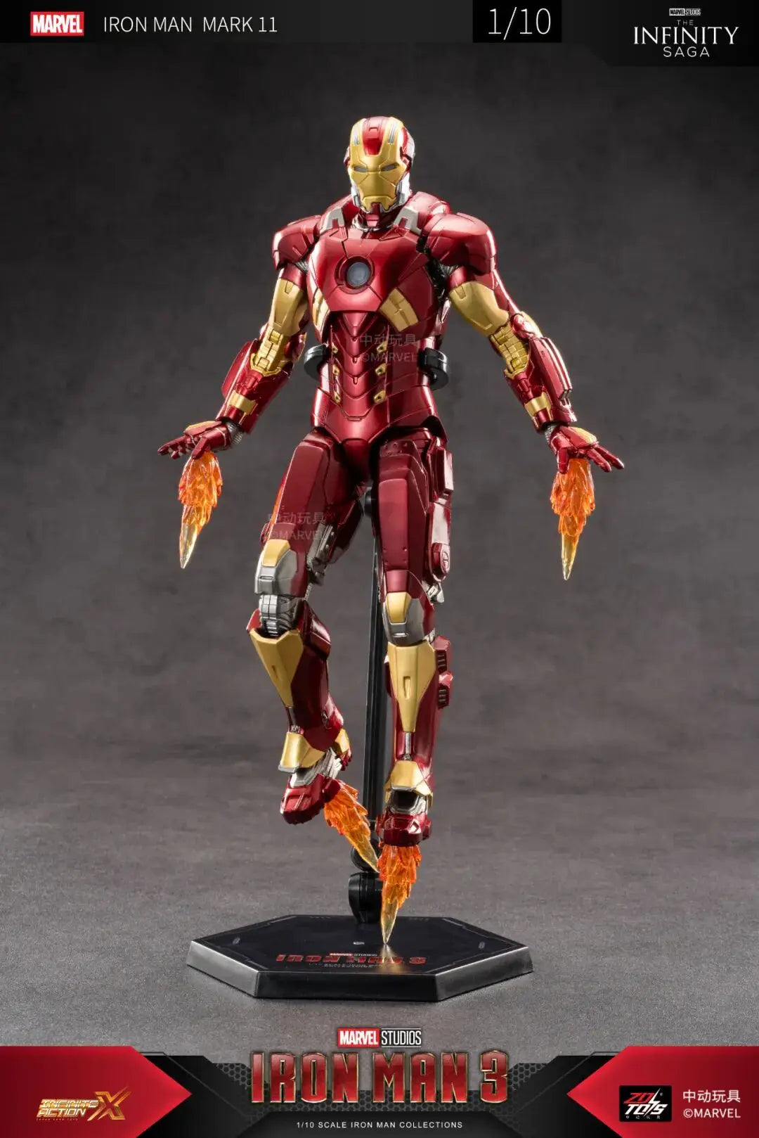 Original ZD Toys Iron Man Tony Stark MK9 MK14 MK12 MK27 MK15 MK35 MK22 MK40 Hammerhead Action Figure Anime Collect Model Gifts