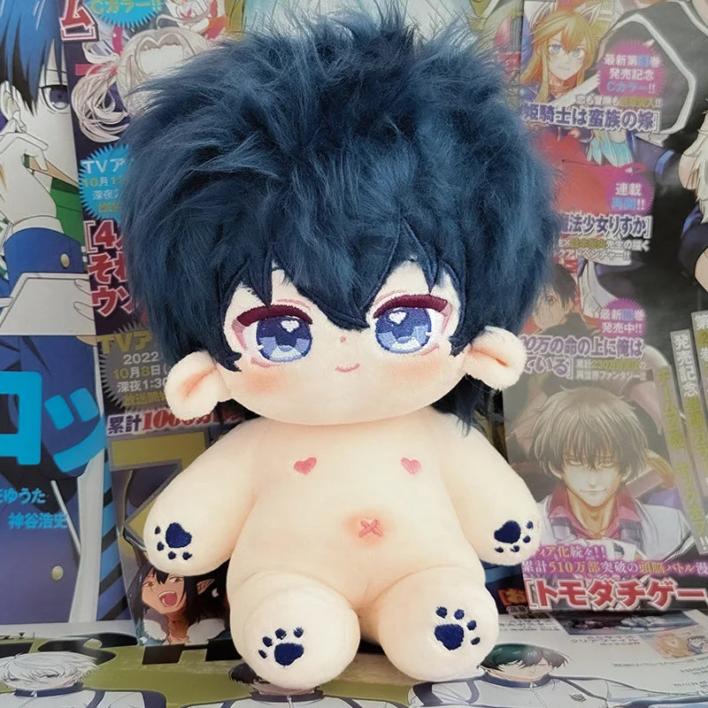 20cm Anime Football Game Blue Prison Baby Plushie Dolls Toys Idol Changeable Clothes Cospslay Cartoon Doll  Fans Collection Gift