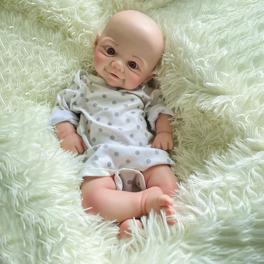 Soft 18 Inch Reborn doll Full Body Platinum silicone soft Girl Handmade Baby Real Lifelike doll for christmas gift birthday toy