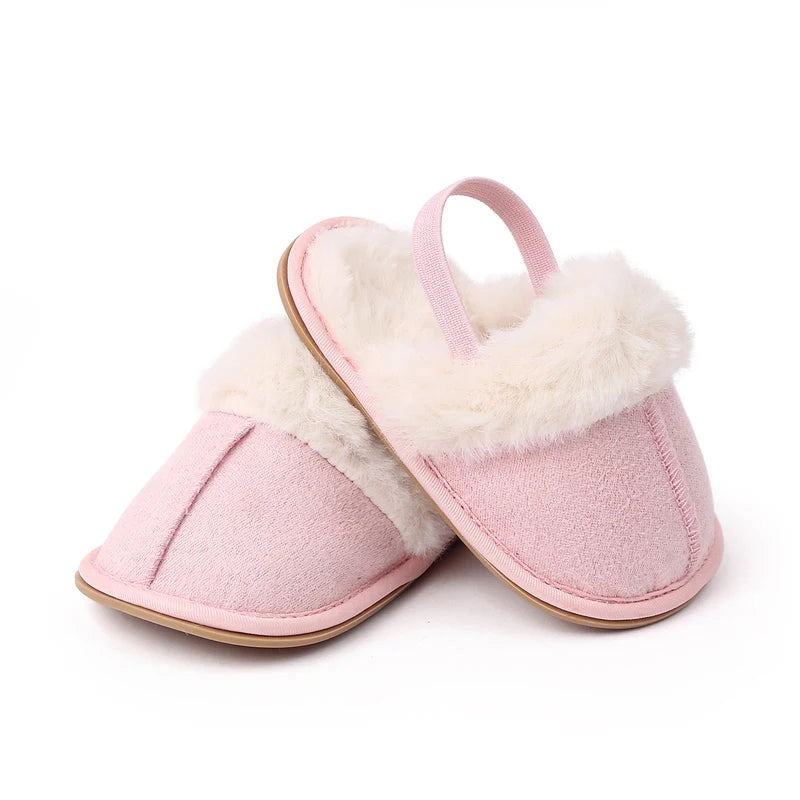 Baby Winter Warm Slipper Soft and Warm Fluffy TPR Sole Anti-slip