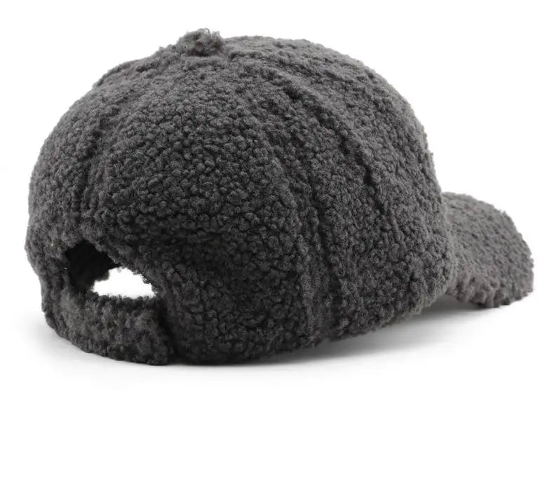 Winter Hats For Women Faux Fur Baseball Cap Female Outdoor Sunshade Keep Warm Solid Color Gorras Casquette Cap Men Casual New