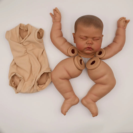 NPK 24inch Pickle Paint Doll Dark Skin Kit Already Painted Doll Parts Lifelike Reborn Baby DIY Toys