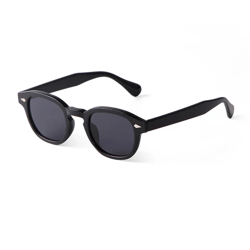 Fashion Transparent Blue Round Sunglasses Women Men 2024 Retro Rivet Tortoise Small Square Sun Glasses UV400 Lunettes De Soleil