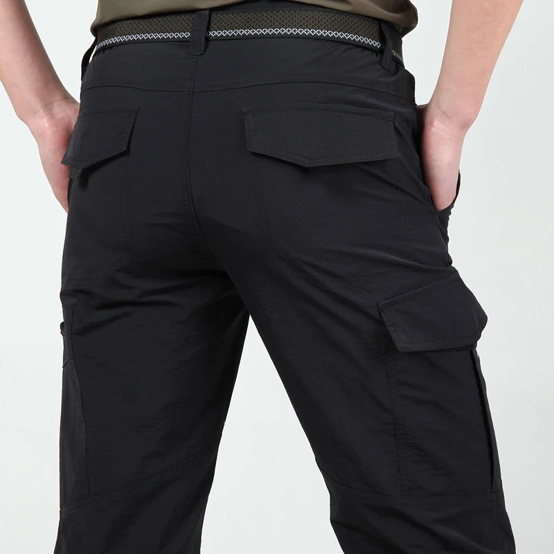 Waterproof Tactical Cargo Pants Men Breathable Summer Casual Army Military