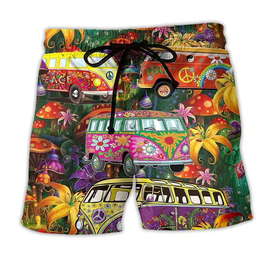 Men's Beach Shorts Skull 3D Printed Summer Surfing Board Shorts  Hawaii Shorts Men Women Swim Pants Masculina Briefs Boys