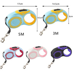 3m 5m Nylon Dog Leash Automatic Retractable Durable Cat Lead Extending Puppy