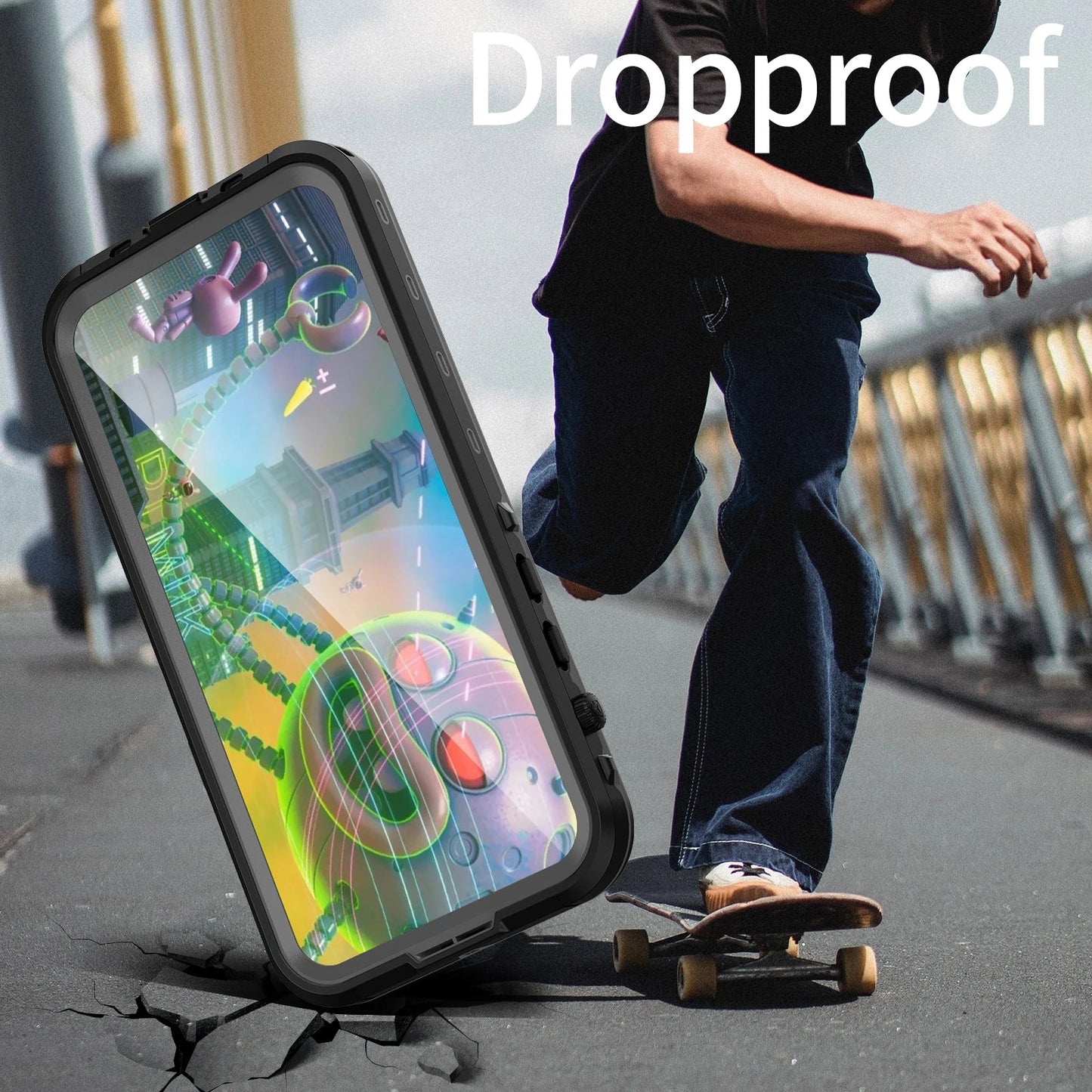 Magnetic shockproof dustproof IP68 professional waterproof phone case for iphone 16 pro max/15/14/13