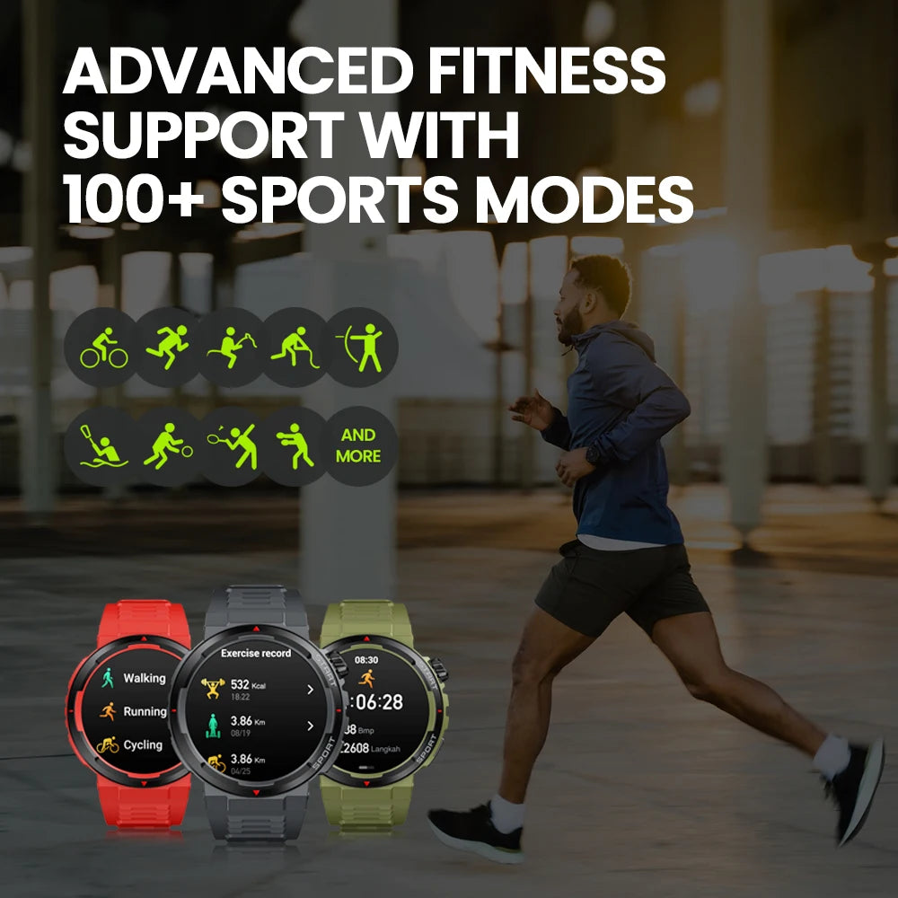 New Zeblaze Ares 3 Plus 1.43'' HD AMOLED Display Smartwatch Bluetooth Phone Calling New 3D Interactive Sports Smart Watch Men