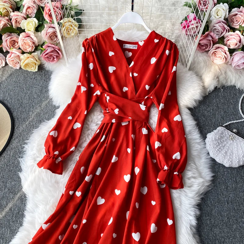 Evening wear Dresses: Women Long Sleeve Big Swing Party