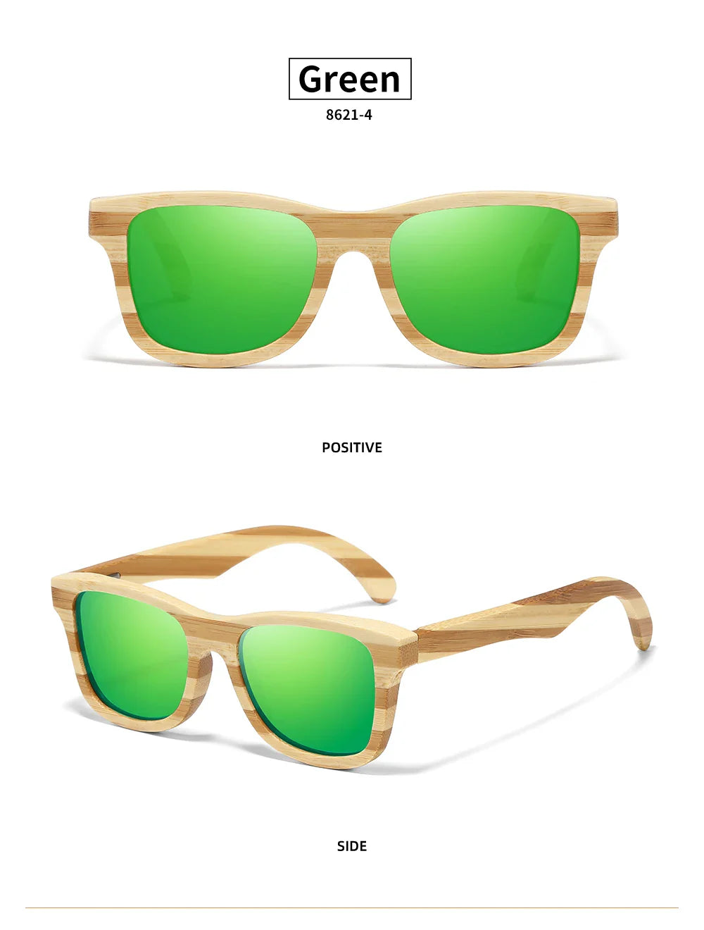GM Natural Zebra bamboo adult sunglasses Manual polarized glasses Mirror coated lens Glasses Gift box 8621C