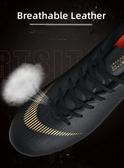 White Men's Football Boots Turf Sneakers Low-cut Soccer Shoes for Men Outdoor