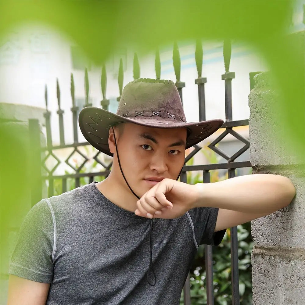 Women Men Cowboy Hat Western Suede Cowgirl Hats Fashion West Fancy Dress Party