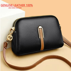 Leather Shoulder bag Women Handbag Designer Cowhide Flap Bag