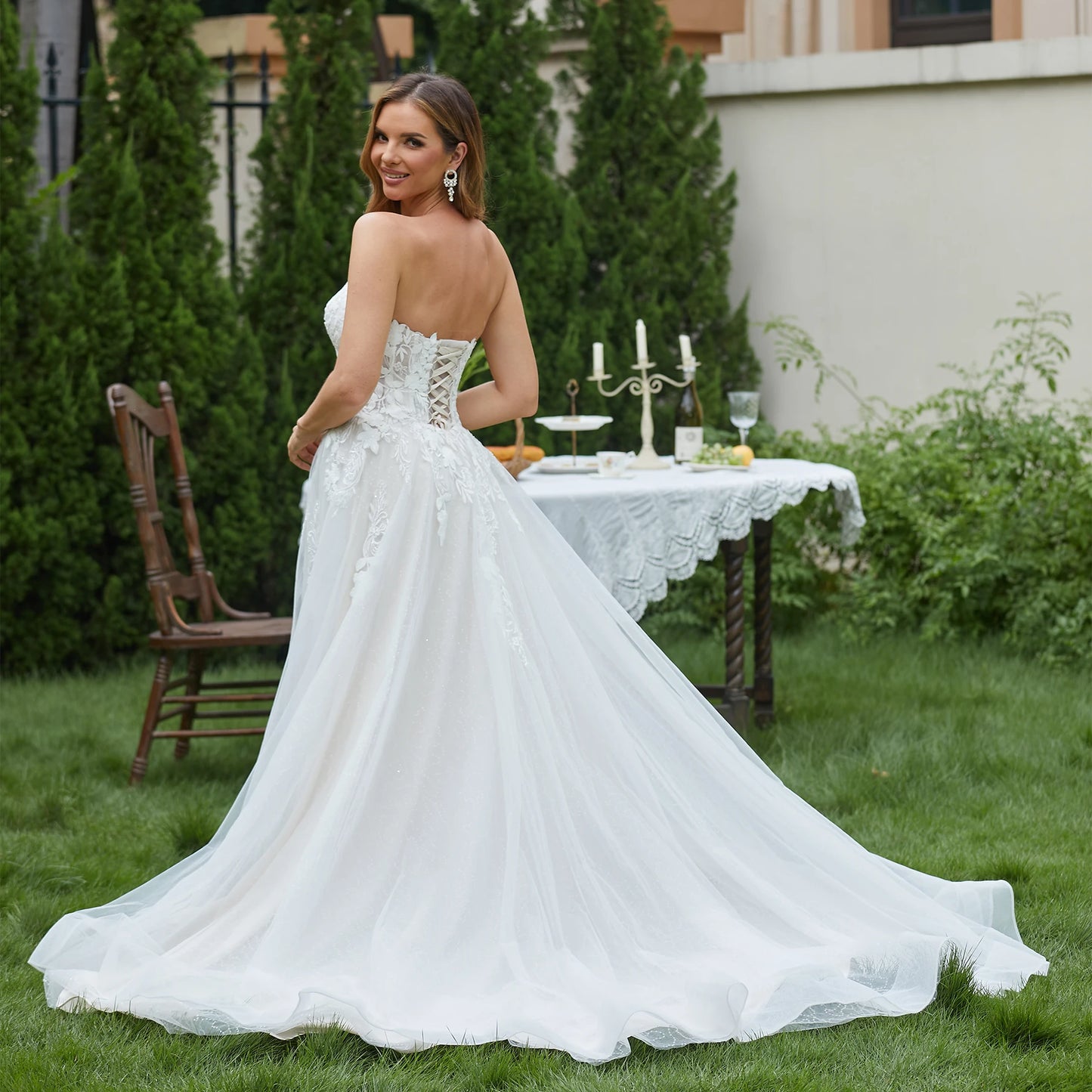 White Bridesmaid Dresses: Wedding Dresses for Women Sleeveless Deep V-Neck