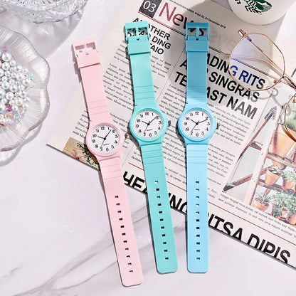 Simple Fashion Quartz Watch for Women Students Wrist Watches Silicone Strap Watch Wholesale Reloj Mujer Elegante Reloj De Mujer