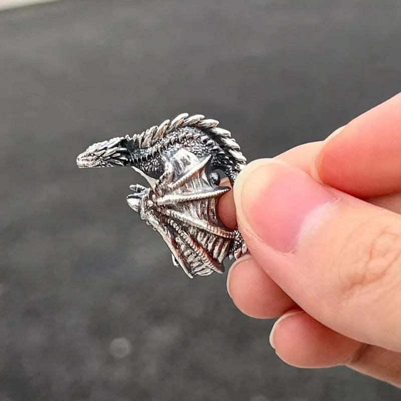 Rings Gothic Punk Style Pterosaur Wings Opening Adjustable  Rings Vintage