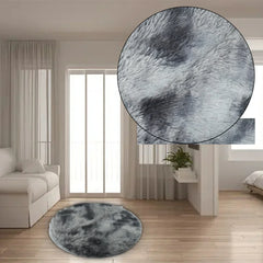 Circle Round Shaggy Rug Tie-dye Plush Carpet Living Room Bedroom Carpet Floor Mat