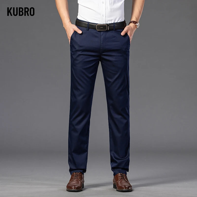 Men's Summer Thin Fashion Business Casual Suit Pants Long Pants