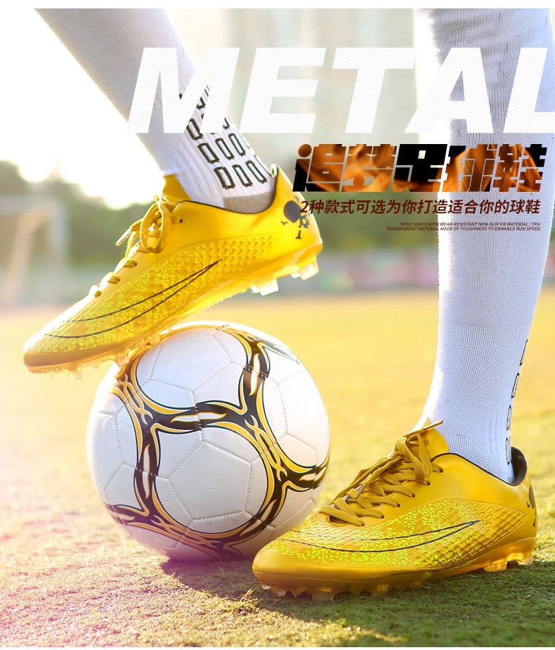 Men's Soccer Shoes Kids Children Low Top Futsal Society Training Football Boots