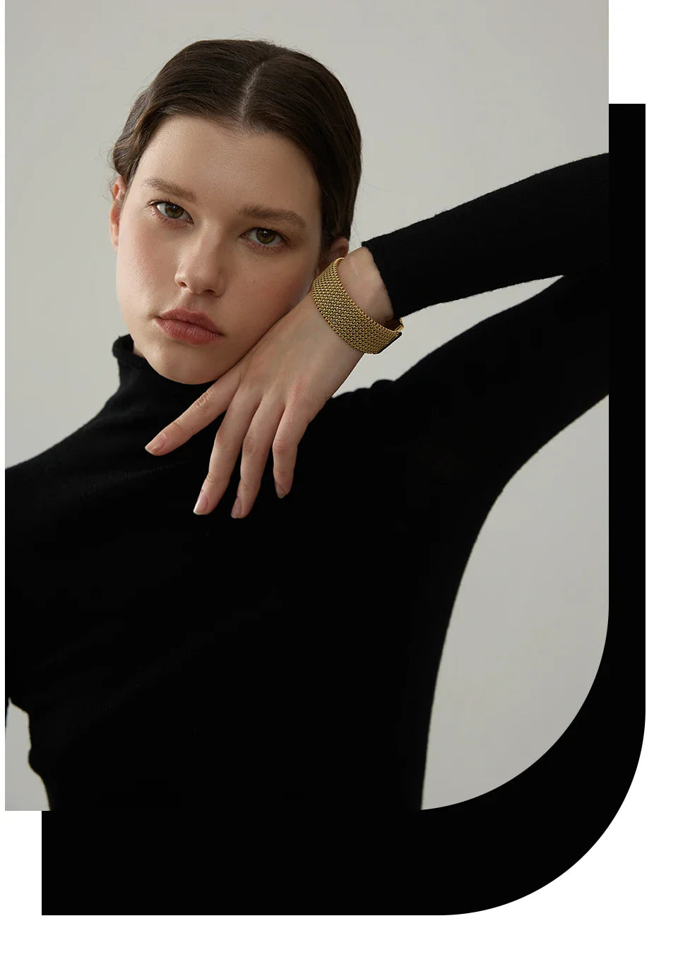 Yhpup 23mm Waterproof Stainless Steel Metal Wide Open Bracelet Bangle for Women High Quality Statement Texture Jewelry Bijoux