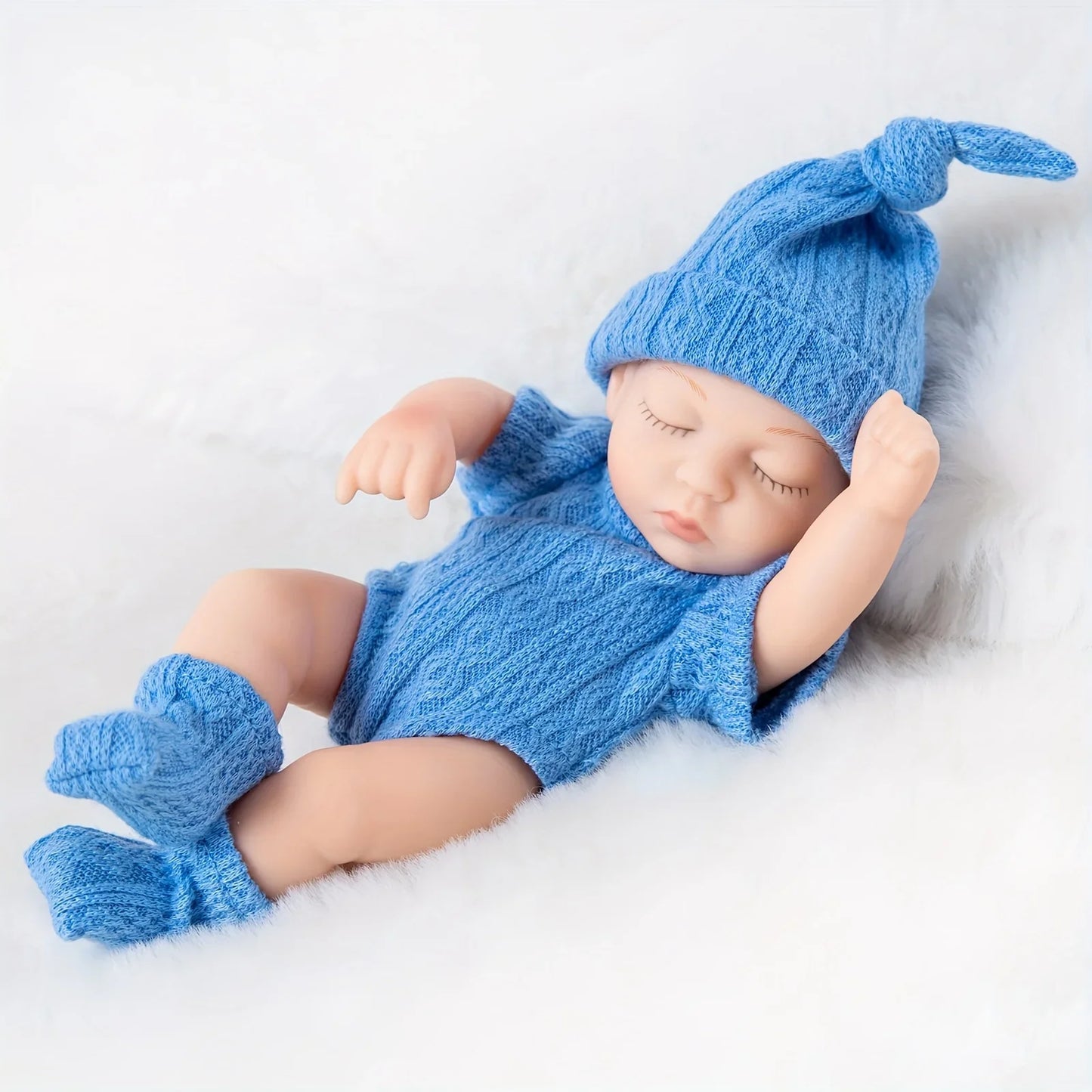 Mini 7 Inch Reborn Doll  Sleeping Baby Doll 19cm Born Dolls Baby Toys ,The Best Gift for Girls.
