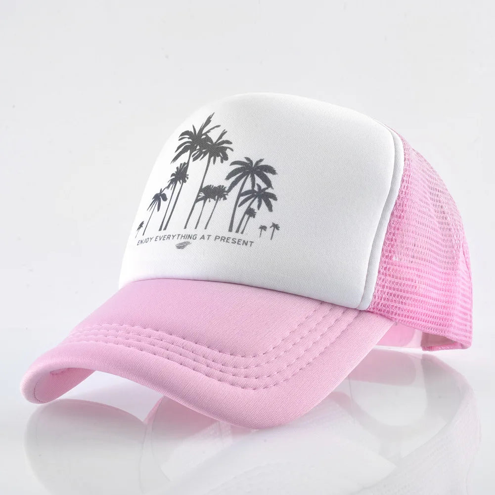 Trees Mesh Baseball Cap Summer Outdoor Snapback Sport Hats for Men