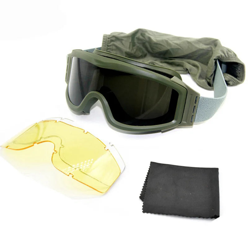 Shooting Glasses Motorcycle Hiking Polarized Sunglasses Tactical Airsoft Goggles