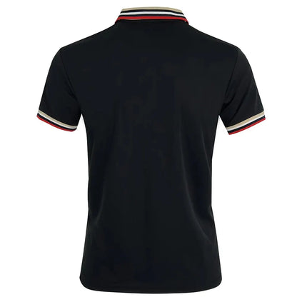 Men Summer Solid Casual Office Breathable Cotton Polo Shirt Fashion Brand Male Business High Quality Striped Short Sleeve Top