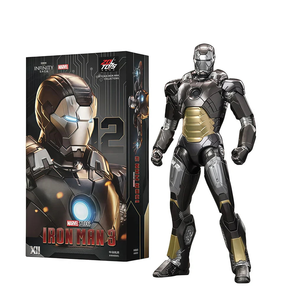 Original ZD Toys Iron Man Tony Stark MK9 MK14 MK12 MK27 MK15 MK35 MK22 MK40 Hammerhead Action Figure Anime Collect Model Gifts