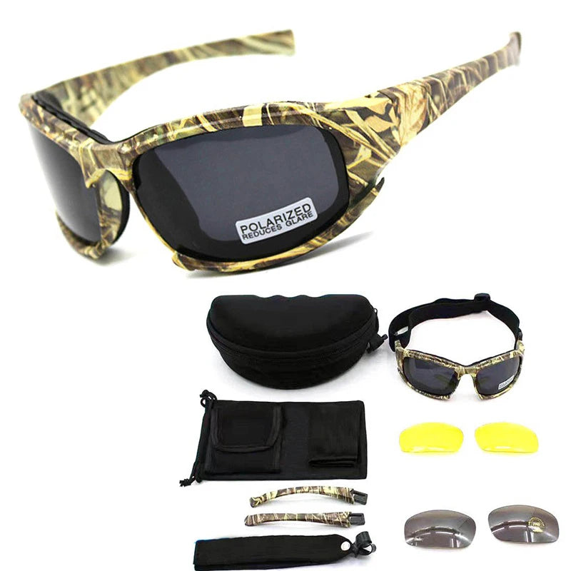 Glasses Shooting Airsoft Hunting Safety Glasses Hiking Sunglasses 4 Lens