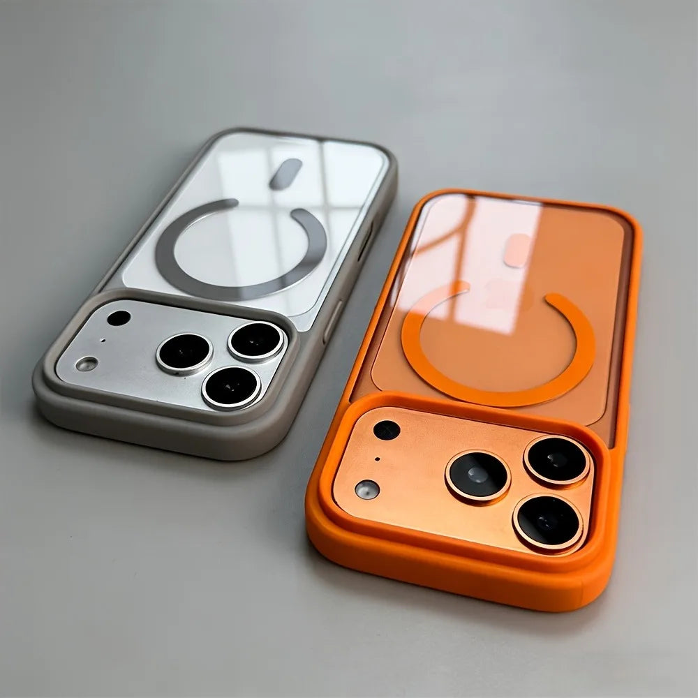 Luxury For Magsafe Wireless Charging Phone Case For iPhone 17 16 15 14 13 Pro Max 17Pro 17 Magnetic Shockproof Clear Back Cover