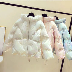 Down Cotton Jacket Winter Coat Thick Fashion Padded Short Hooded Jacket