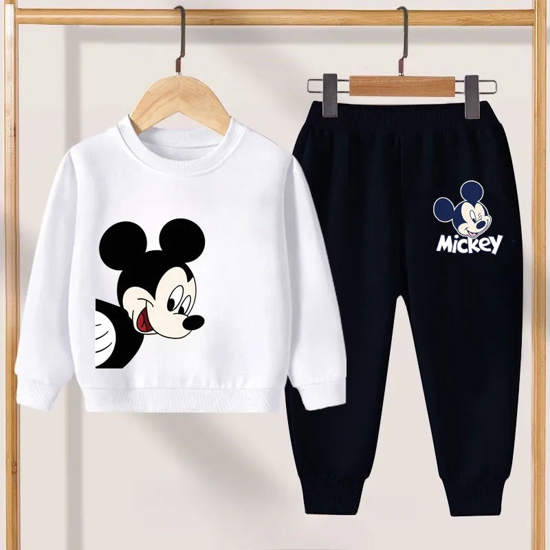 Disney Autumn New Boys Sweatshirt and Sweatpant Two Piece Set Children's Breathable Sport Clothing Sets Kids Casual Tracksuit