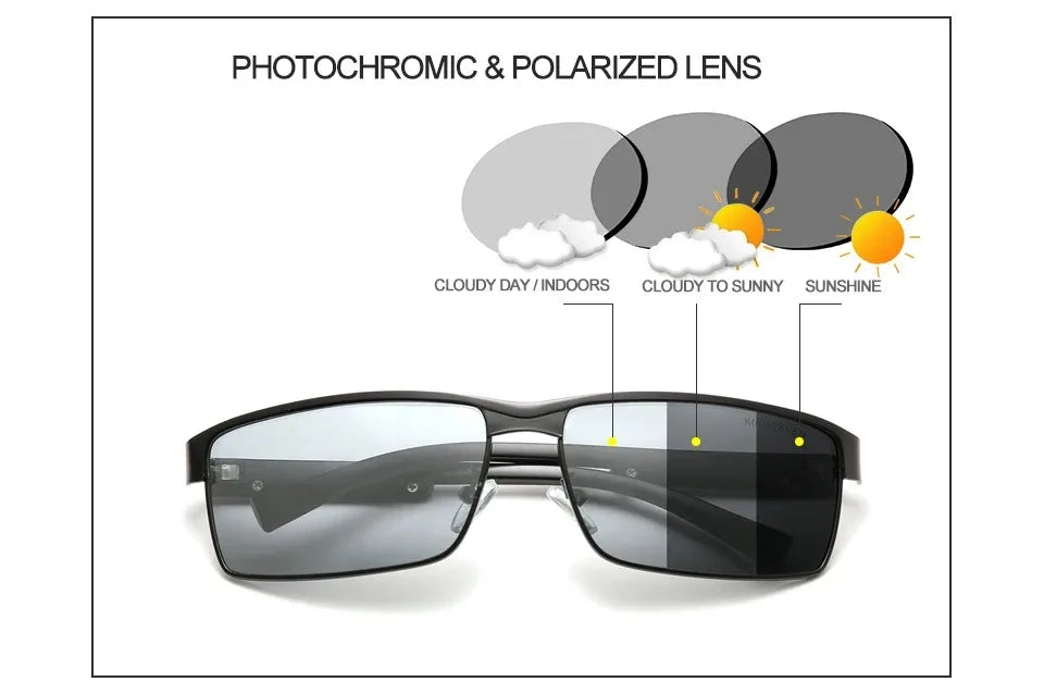KINGSEVEN Men Polarized Sunglasses Driving UV400 High Quality Glasses Causal Rectangle Male Causal Fishing Outdoor Eyewear