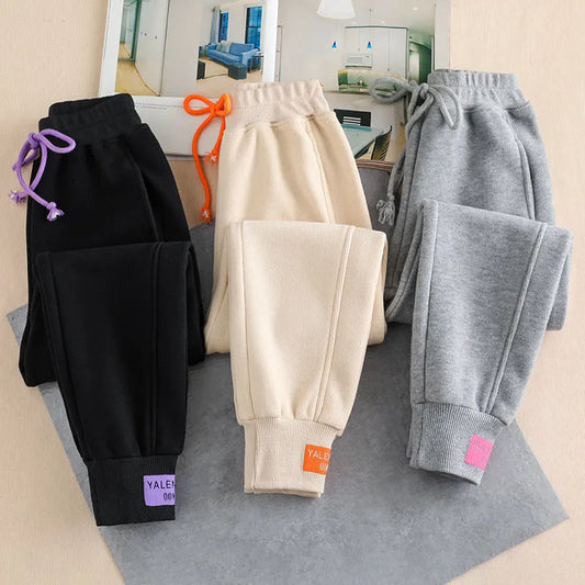 Gray women Sweatpants Autumn Winter  Baggy Streetwear Oversize Sports Pants