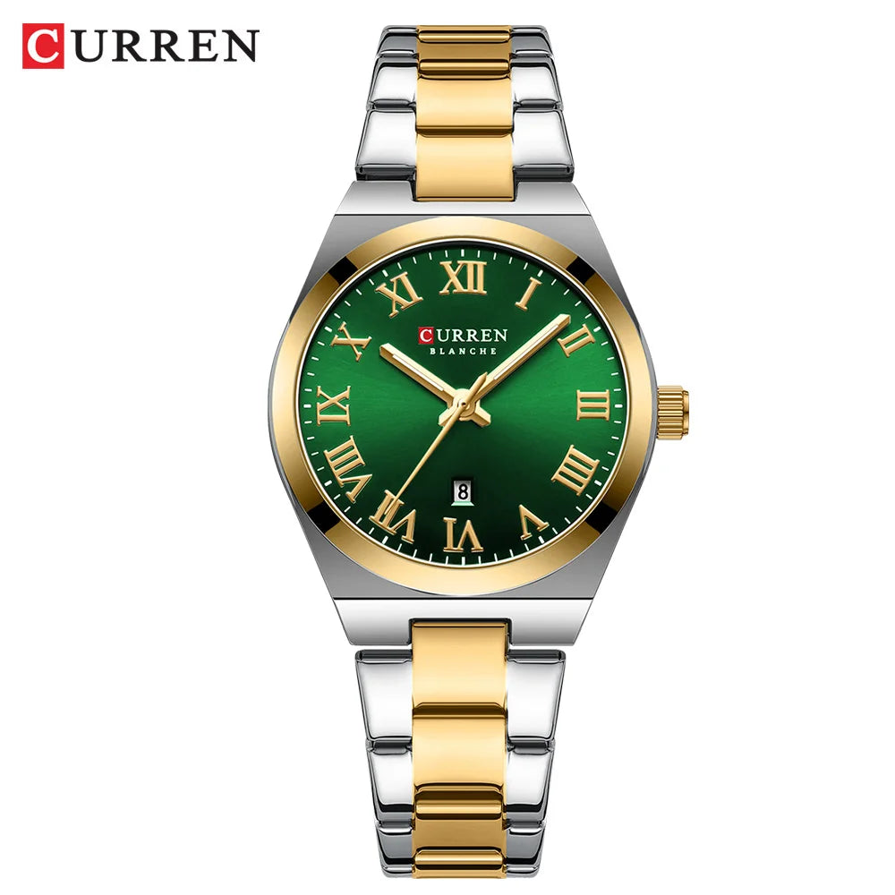 CURREN Women Watches Fashion Gold Stainless Stain Steel Ladies Watch Waterproof Quarzt Wristwatch Romatic Girlfriend Gift