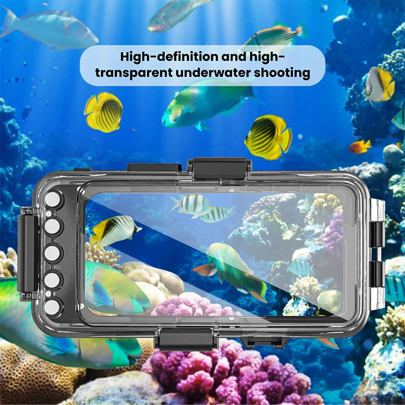 Bluetooth 30 Meter Deep Waterproof Case For iPhone 17 Air 16 15 14 13 12 Pro Max 11 Samsung Galaxy S25 S24 S23 S22 Ultra Note 20