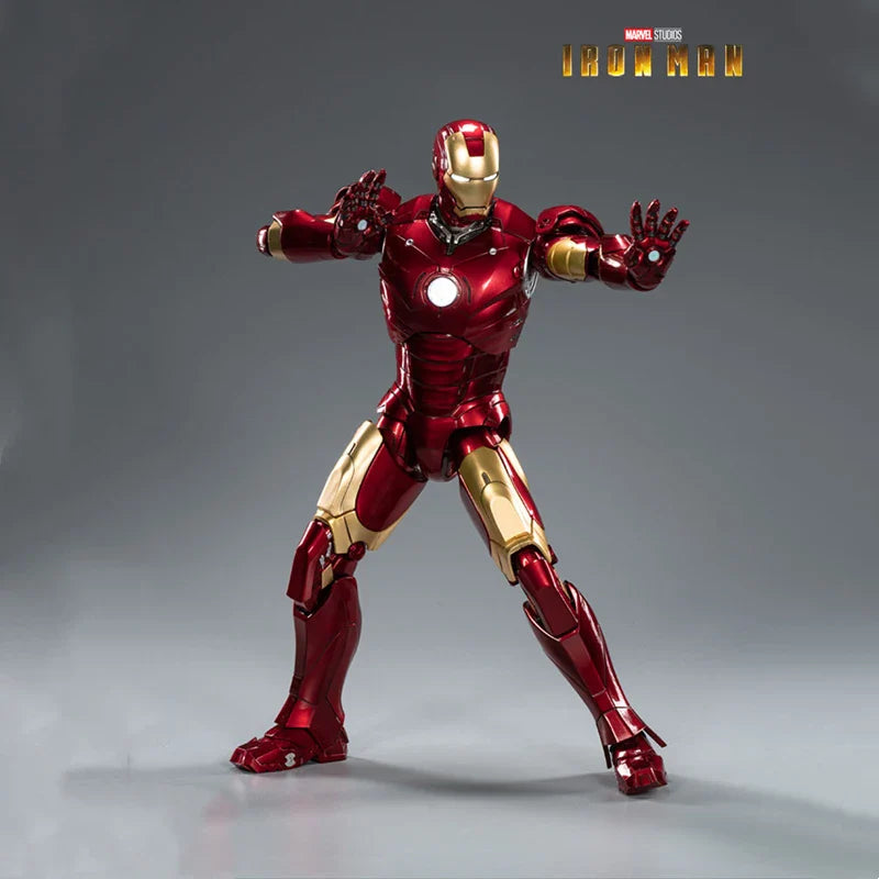 ZDTDS Original 1/5 36CM Iron Man MK50 MK3 LED lighting 10th Anniversary Memorial Collect Tony Stark Model Action Figure Gift